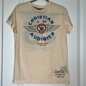 Christian Audigier  Mens Garage Parts Graphic T